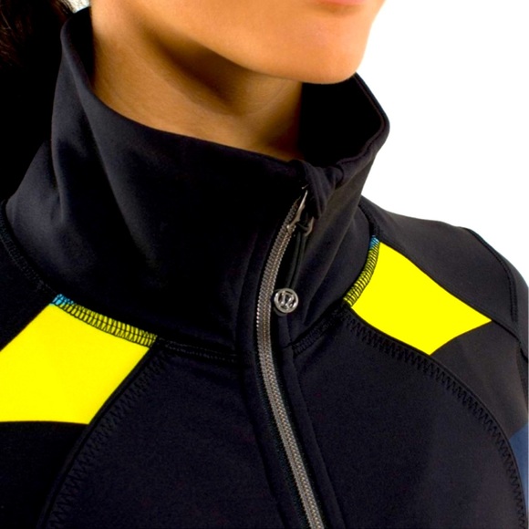 Lululemon Nice Asana Align Jacket Black/Pow Stripe Split Pea- Size 6 - Picture 8 of 12